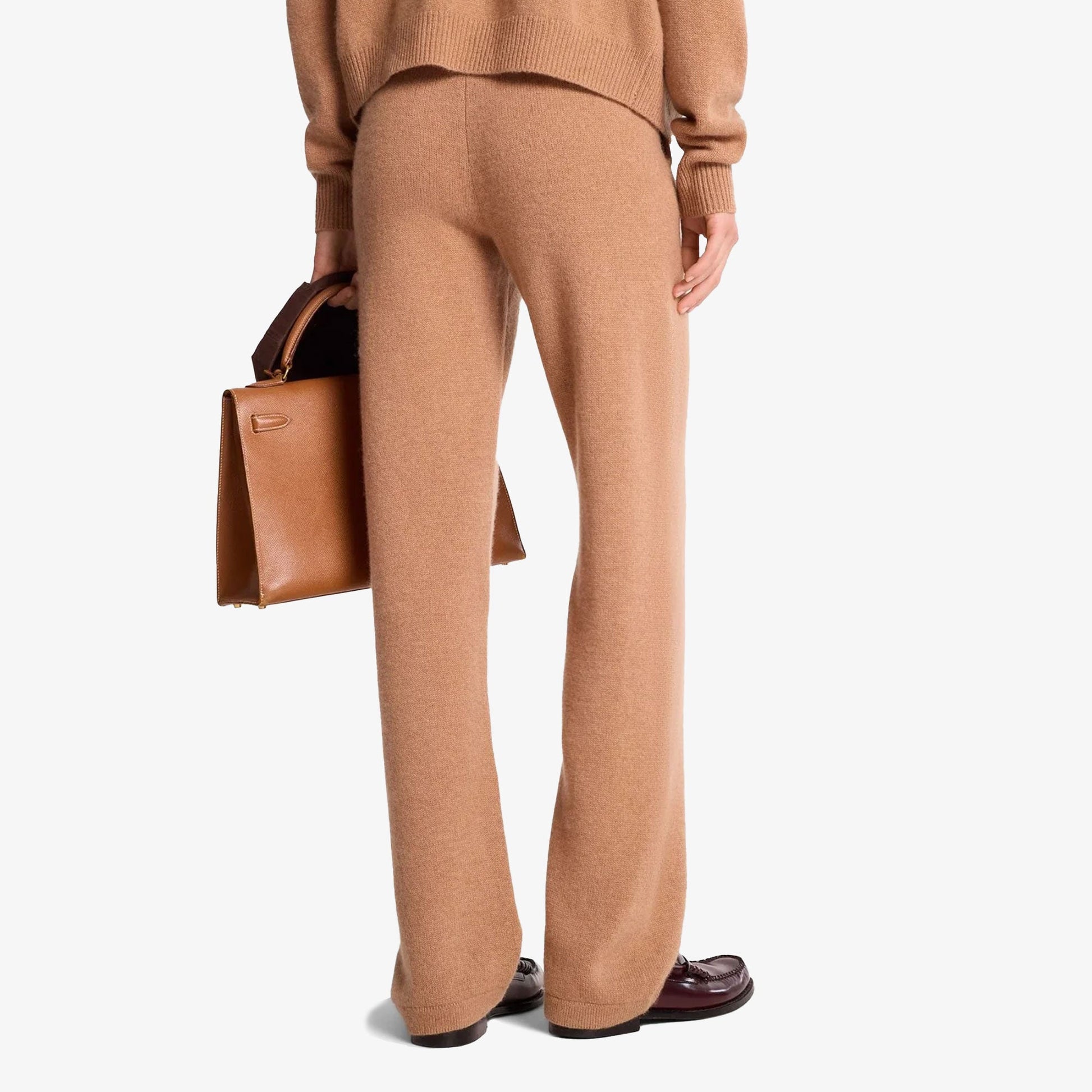 SPORTY & RICH | SRC WOOL CASHMERE TROUSERS { CAMEL