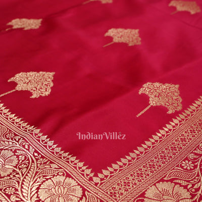 Latest Gergeous Bridal Rani Pink Soft Pure Mashru Satin Silk Banarasi Saree