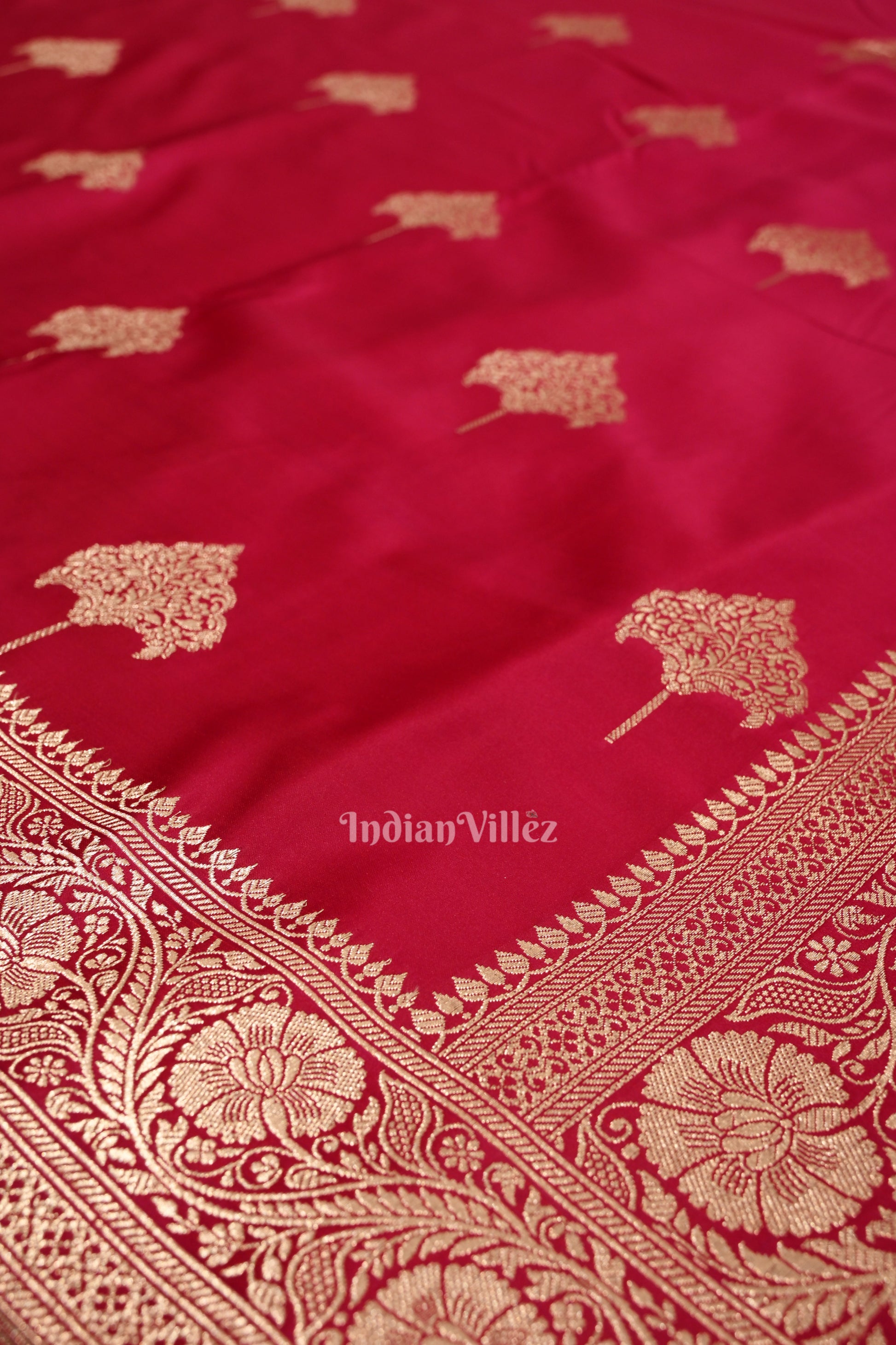 Latest Gergeous Bridal Rani Pink Soft Pure Mashru Satin Silk Banarasi Saree