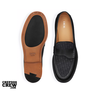 Dior Granville Loafer Black Smooth Calfskin and Black Dior Oblique Jacquard