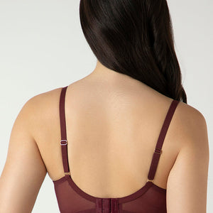 Luxe Support Non-Padded Wired Bra  - Windsor Wine