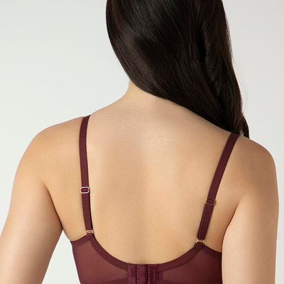 Luxe Support Non-Padded Wired Bra  - Windsor Wine