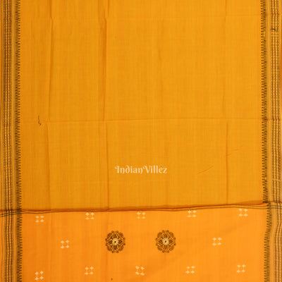 Black yellow Sambalpuri Bomkai Cotton Dress set with Dupatta