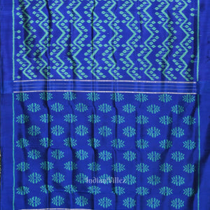 Royal Blue Waves Design Contemporary Designer Saree