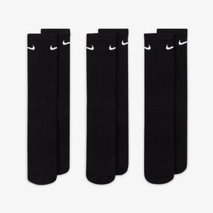 NIKE | EVERYDAY CUSHIONED TRAINING CREW SOCKS { BLACK/WHITE