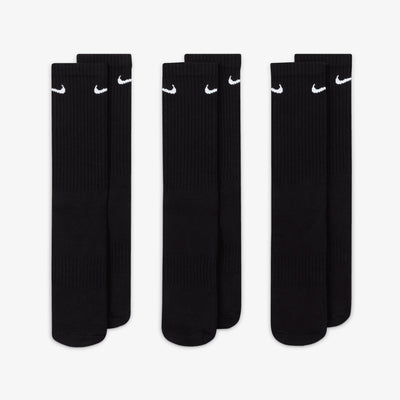NIKE | EVERYDAY CUSHIONED TRAINING CREW SOCKS { BLACK/WHITE