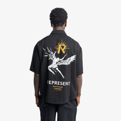 REPRESENT | ICARUS SHORT SLEEVE SHIRT { BLACK