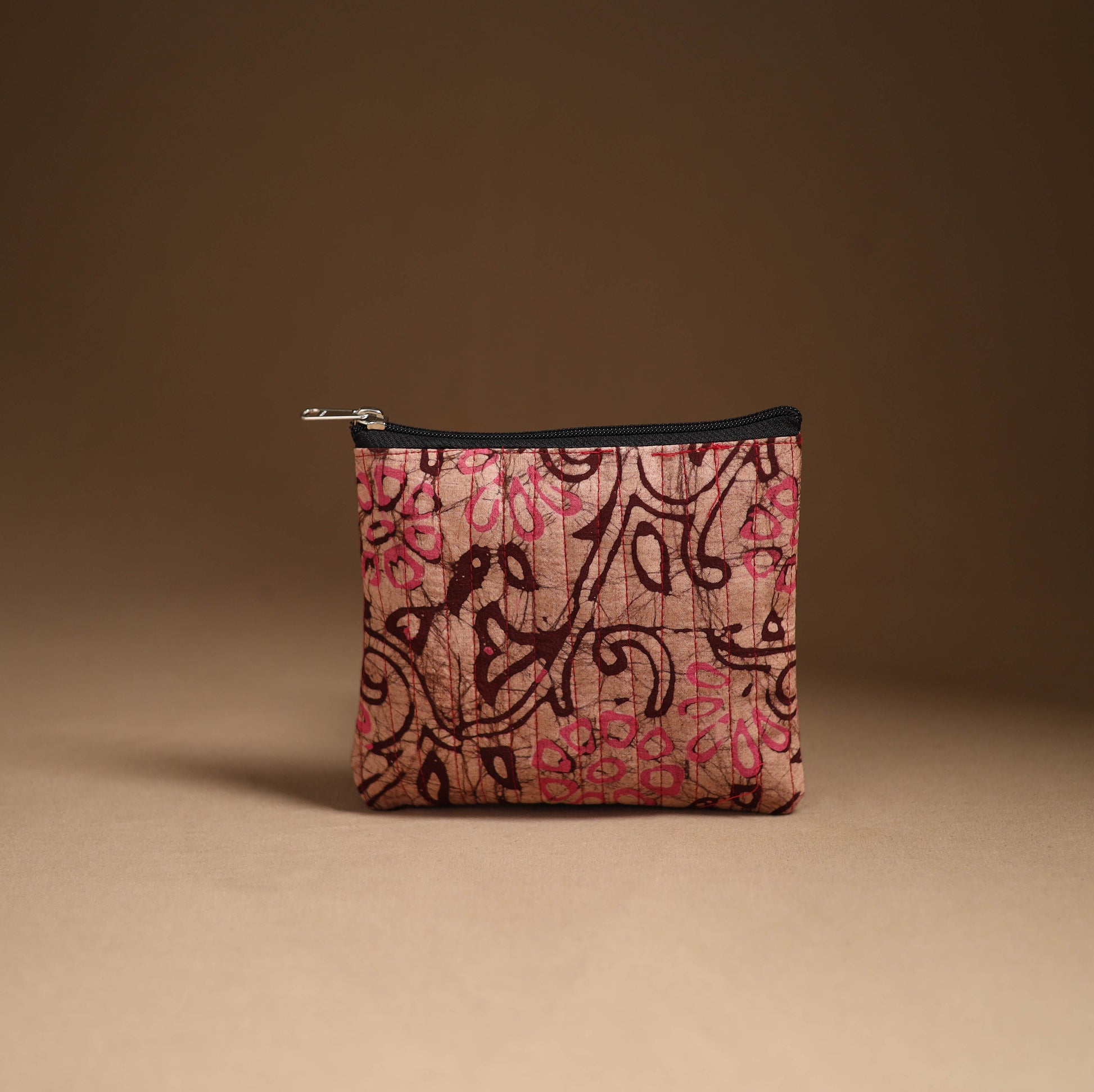 Brown - Handmade Cotton Utility Pouch Set 01