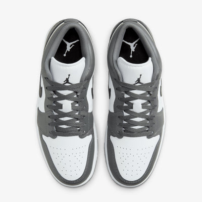 JORDAN | AIR JORDAN 1 LOW { WHITE/BLACK-IRON GREY