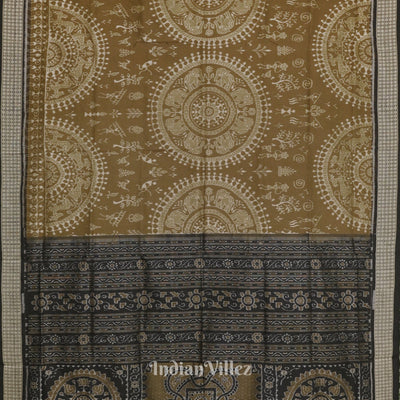 Trtout Grey Odisha Ikat Sambalpuri Silk Saree