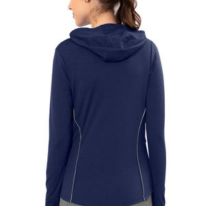 Flaunt Hoodie Full Sleeve Active Jacket - Medieval Blue