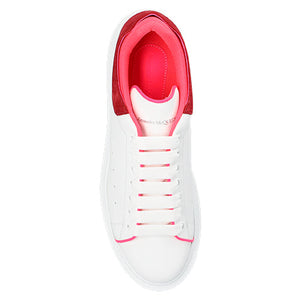 Alexander Mcqueen Oversized White Velvet Fuchia (Women'S)