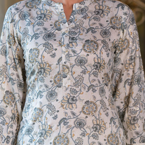 grey-floral-foil-printed-chanderi-silk-kurti