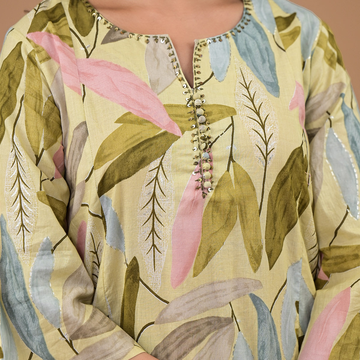 green-printed-pure-cotton-co-ord-set