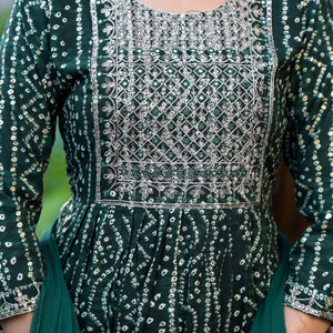 green-bandhani-printed-naira-cut-rayon-salwar-suit