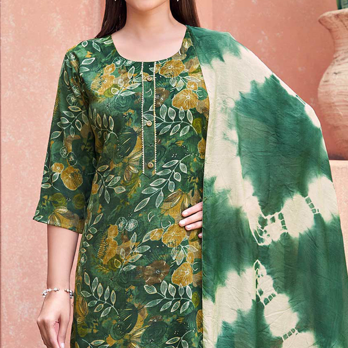 green-floral-foil-printed-rayon-suit-2