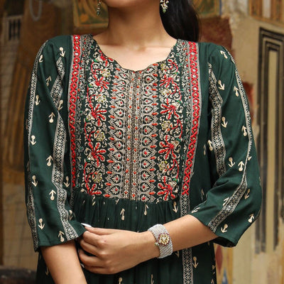green-printed-with-embroidered-rayon-long-kurti