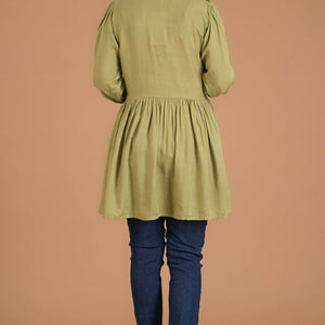 green-embroidered-cotton-slub-top