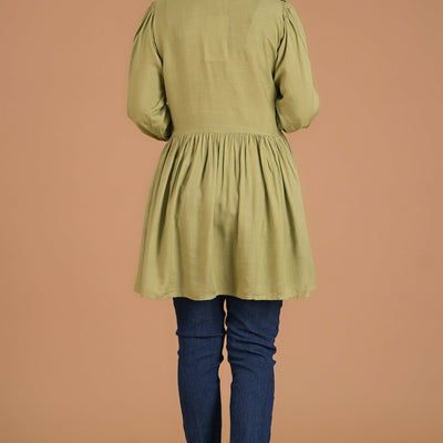 green-embroidered-cotton-slub-top