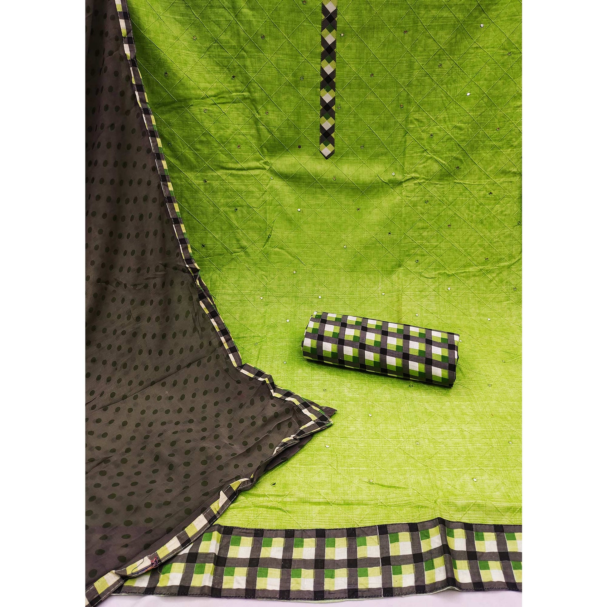 demanding-green-colored-casual-embroidered-cotton-dress-material