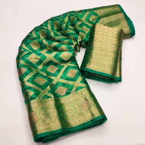 green-woven-with-stonework-organza-jacquard-saree-7