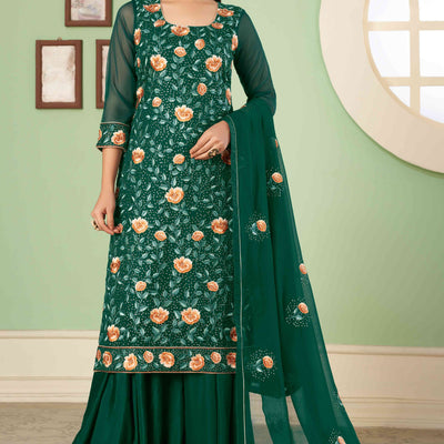 green-floral-sequins-embroidered-georgette-semi-stitched-suit-16