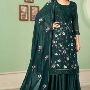 green-floral-sequins-embroidered-georgette-semi-stitched-suit-17