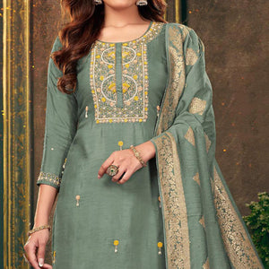 green-floral-embroidered-dola-silk-suit