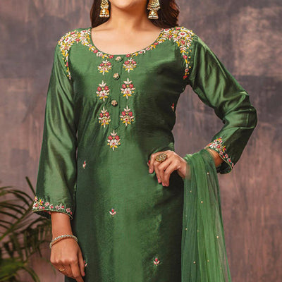green-floral-embroidered-chanderi-suit