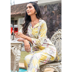 yellow-grey-floral-printed-pure-cotton-co-ord-set