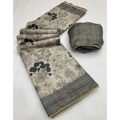 grey-floral-digital-printed-tussar-silk-saree