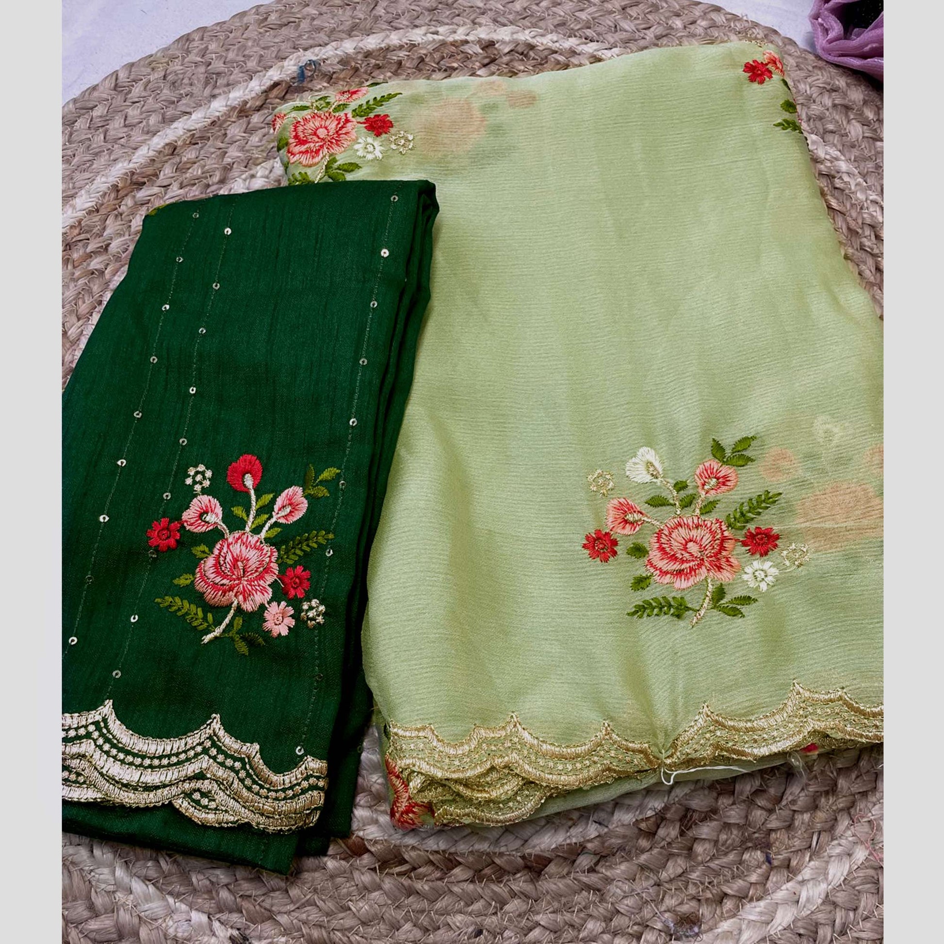 green-floral-embroidered-chiffon-saree-4