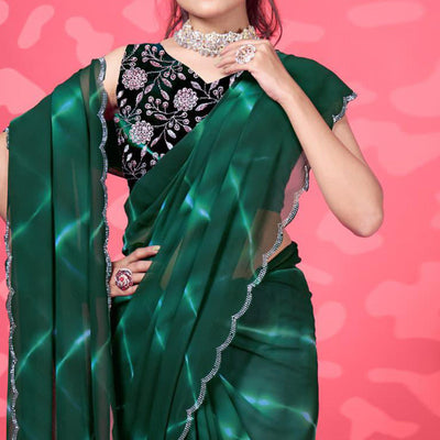 green-leheriya-printed-georgette-saree