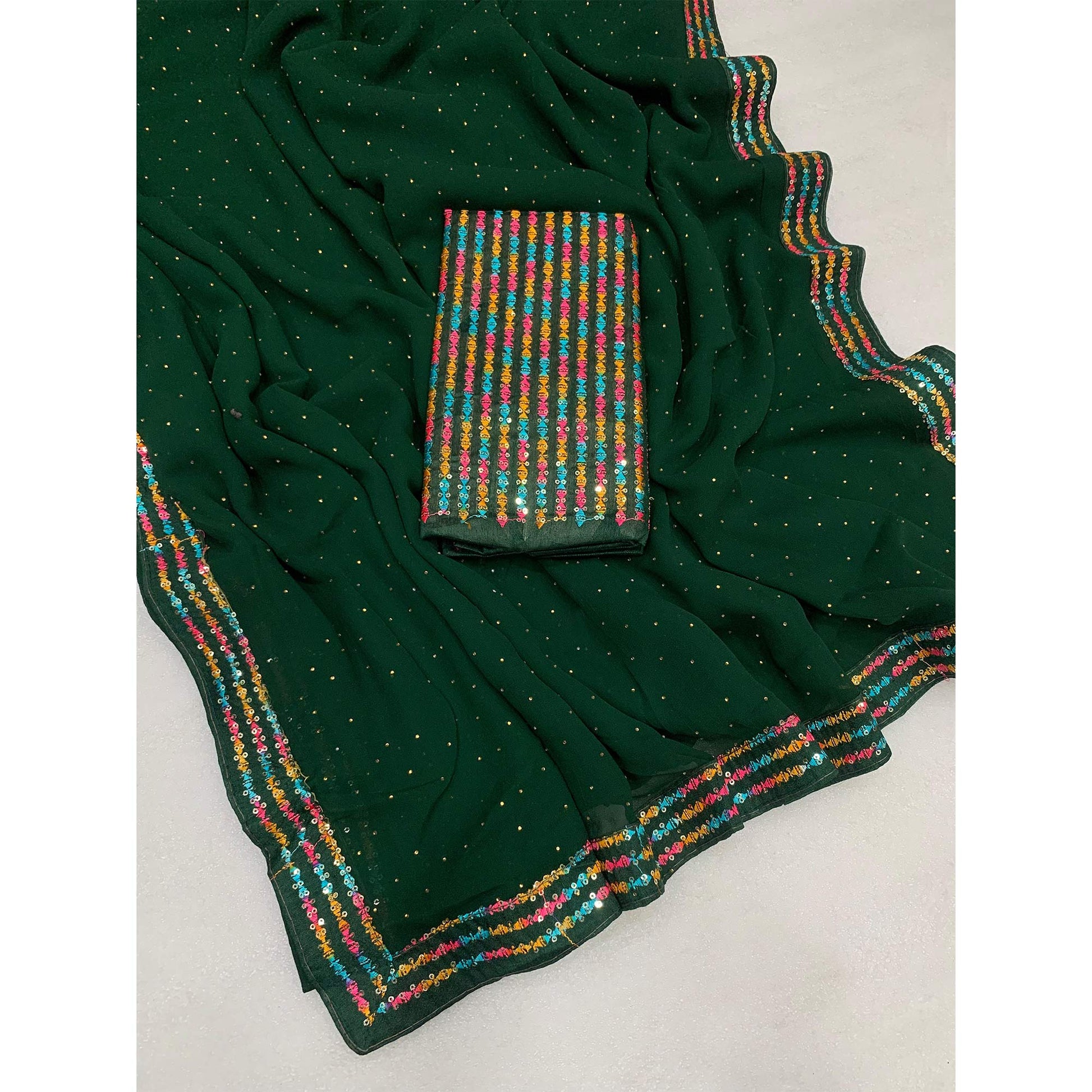 green-diamond-work-georgette-saree-with-sequins-lace-border