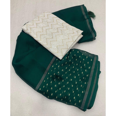 green-woven-georgette-saree-with-tassels-2