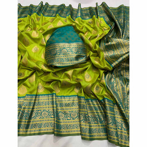 green-butti-work-banarasi-silk-saree