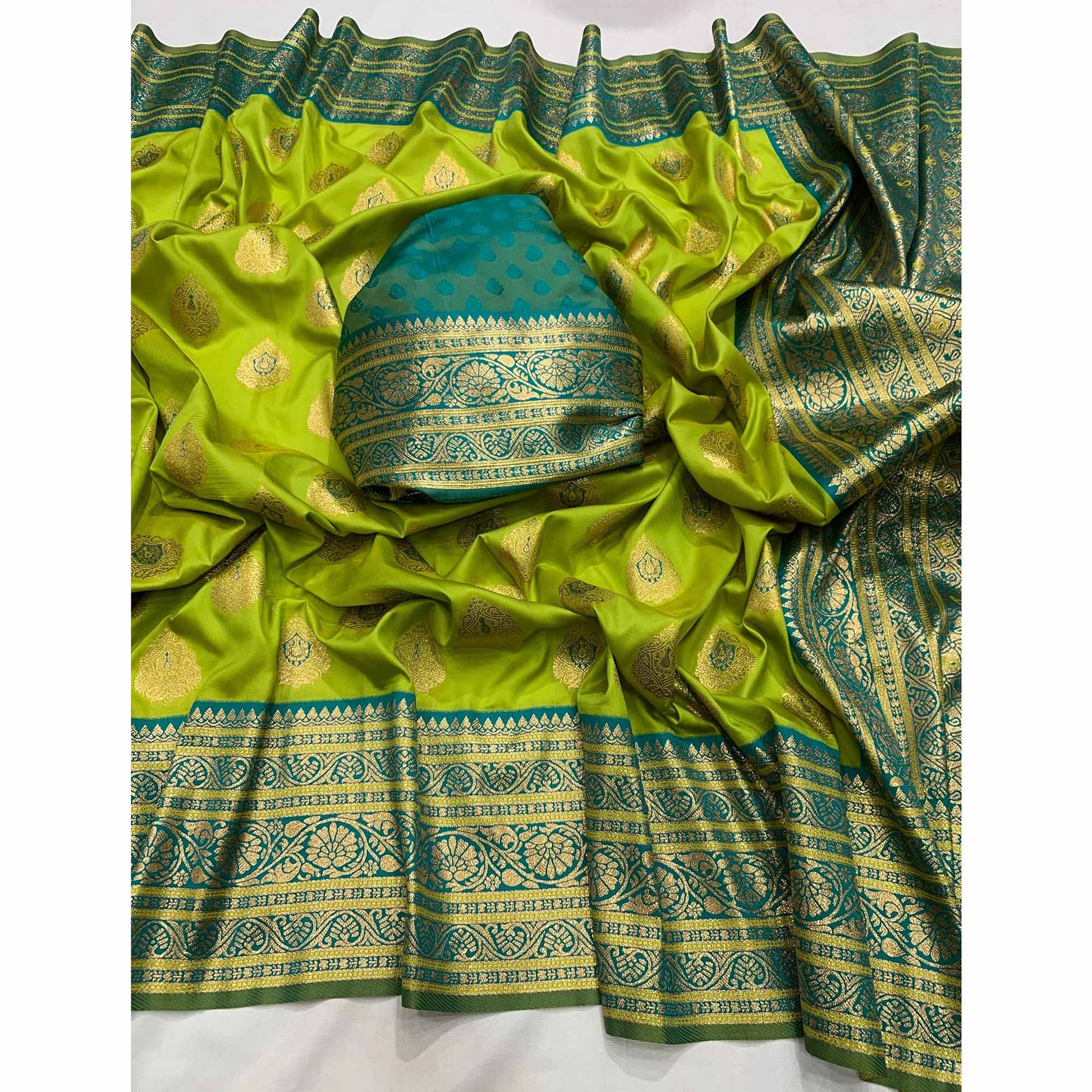 green-butti-work-banarasi-silk-saree