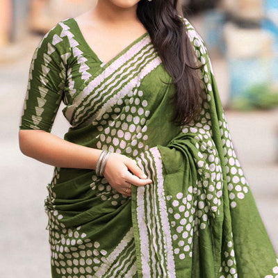 green-printed-chanderi-saree-with-tassels