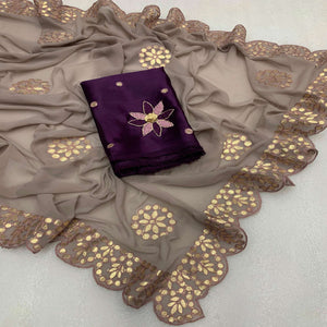 grey-georgette-saree-with-gotta-patti-work