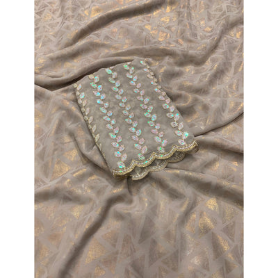 grey-geometric-foil-printed-georgette-saree-with-tassels