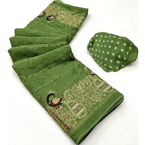 green-floral-foil-printed-georgette-saree-5