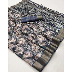 grey-floral-digital-printed-with-woven-border-tussar-silk-saree
