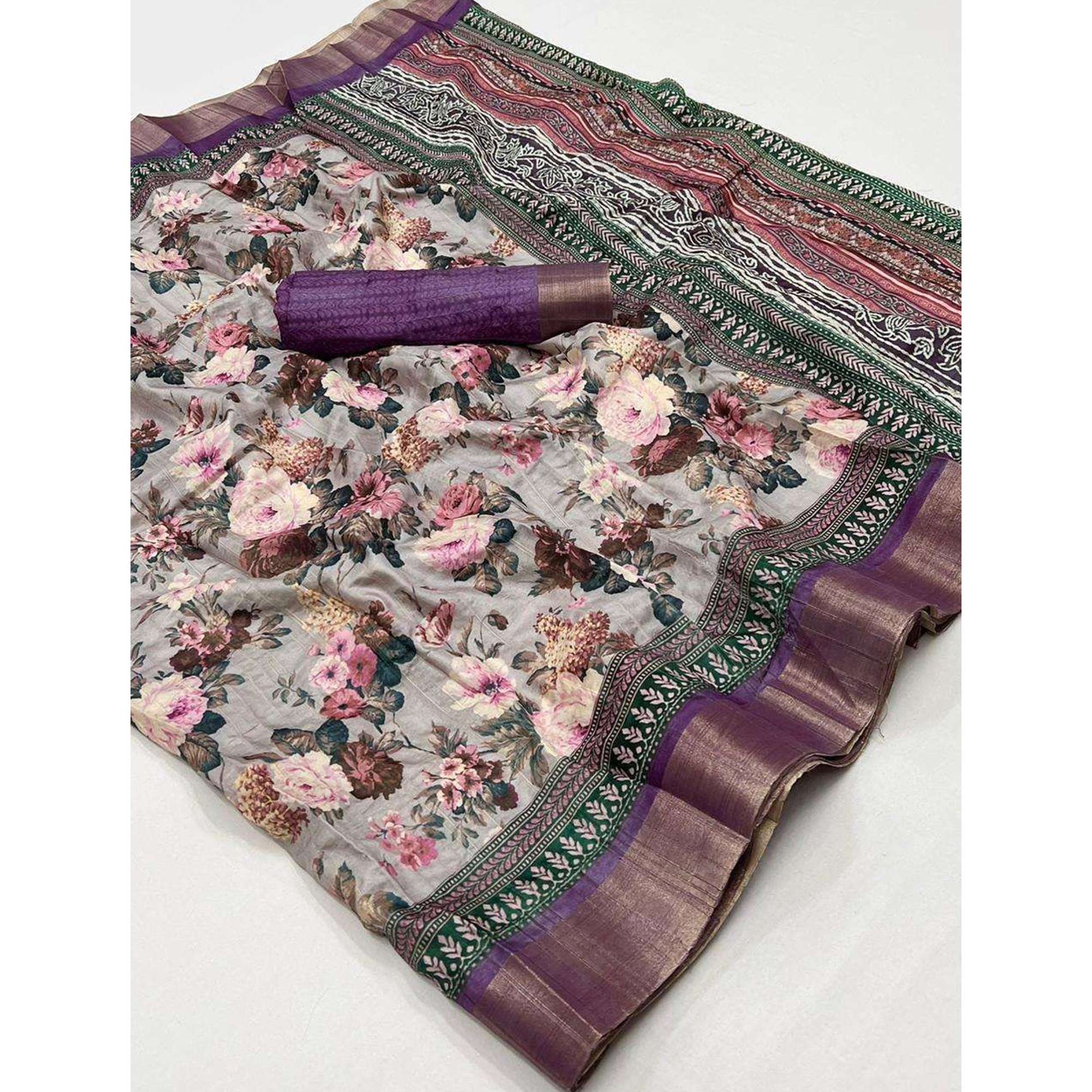 grey-purple-floral-digital-printed-with-woven-border-tussar-silk-saree
