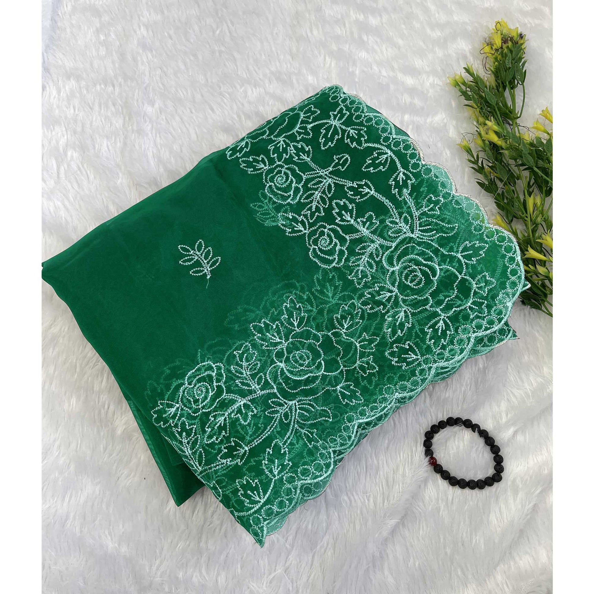 green-floral-embroidered-organza-saree-10