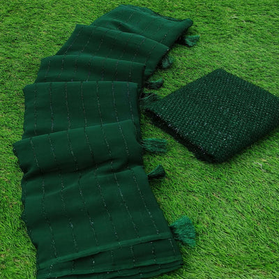 green-woven-chiffon-saree-with-tassels-2