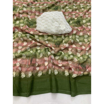 green-floral-foil-printed-georgette-saree-with-tassels-5