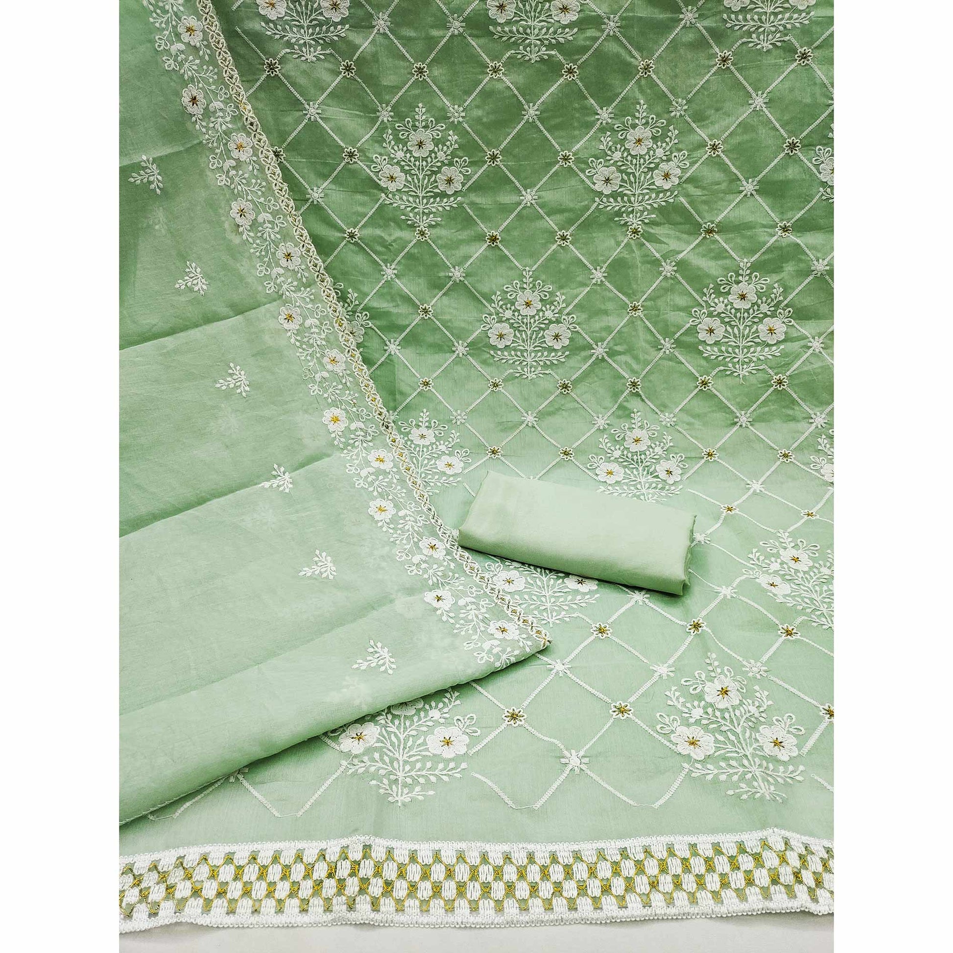 green-floral-embroidered-chanderi-cotton-dress-material