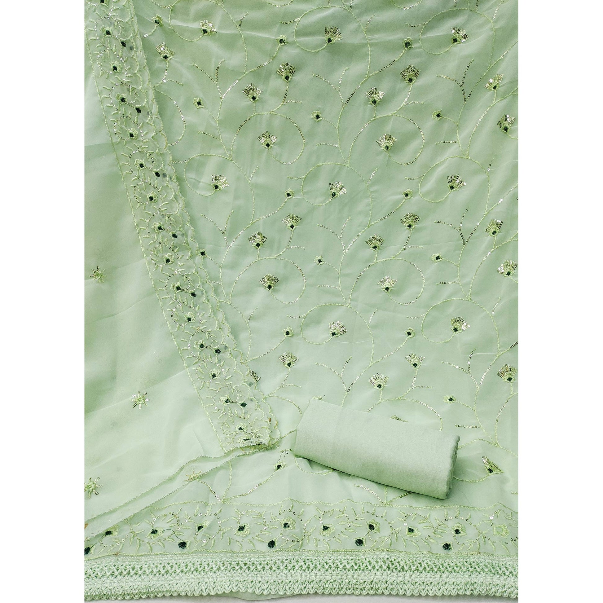 green-floral-sequins-embroidered-georgette-dress-material-1