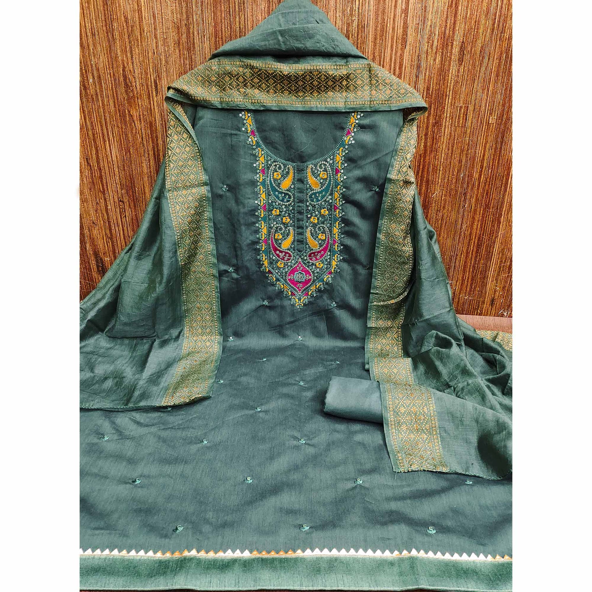 green-floral-sequins-embroidered-cotton-silk-dress-material-29