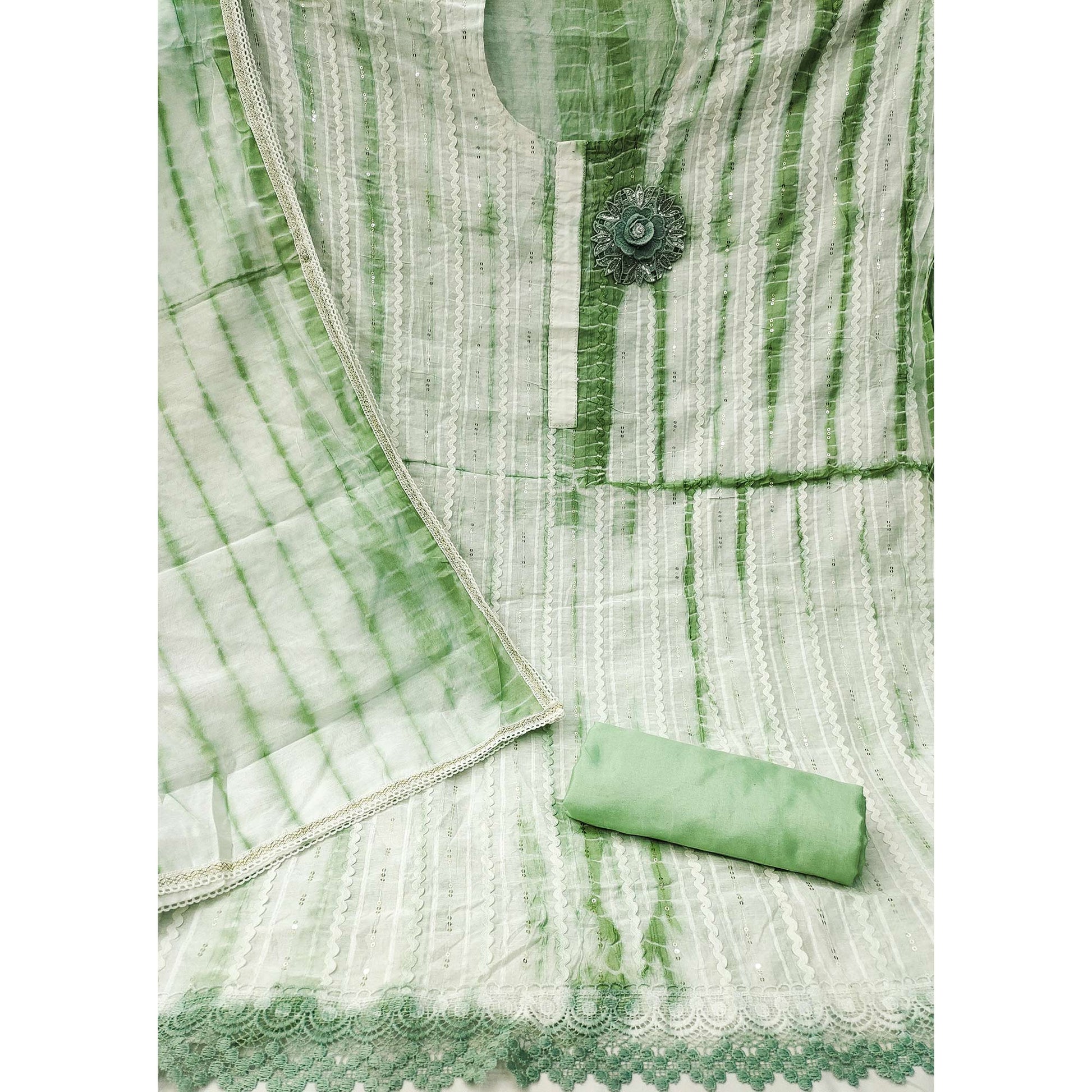 green-sequins-embroidered-chanderi-cotton-dress-material